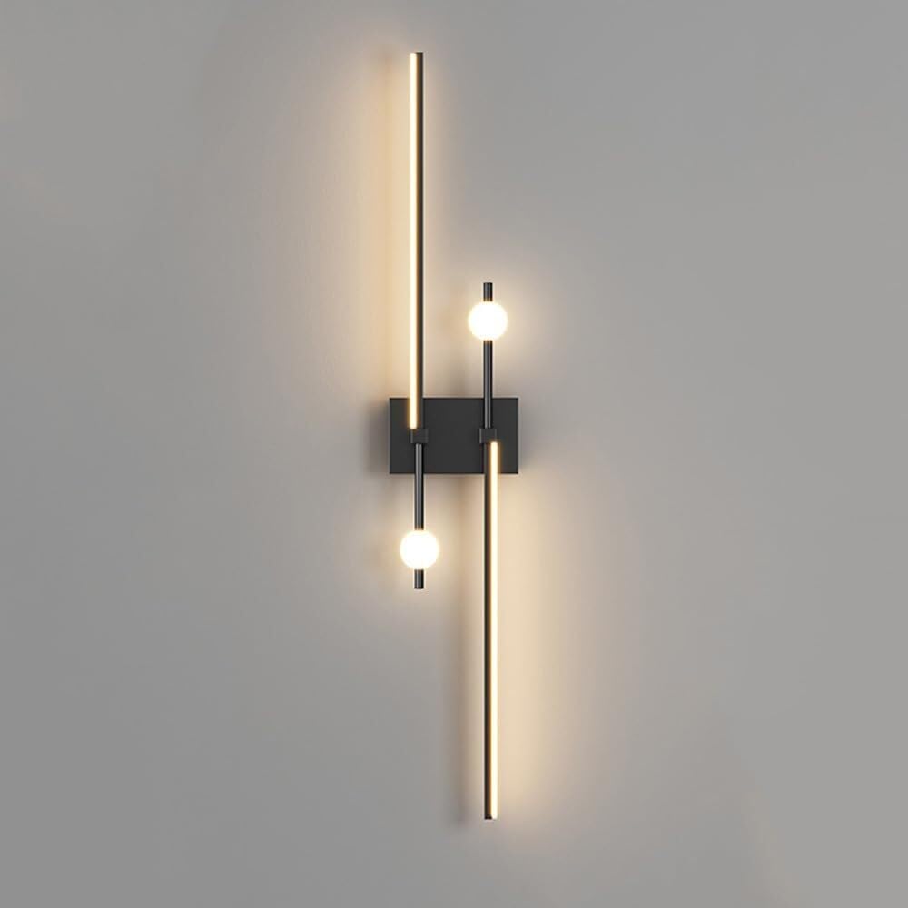 HXYSXHJUO Linear LED Wall Light Modern Lamp Simple Background Bedside Night Minimalist Lighting Sconce for Bedroom Living Room Study Corridor Entryway Restaurant Lan