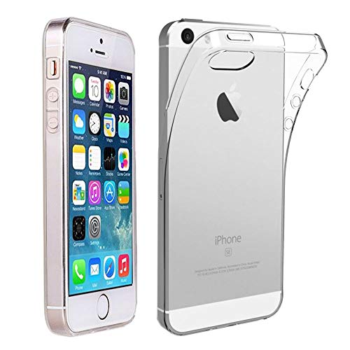 ebestStar - Cover per iPhone SE 5S 5 Apple, Custodia Silicone Trasparente, Protezione TPU Antiurto, Morbida Sottile Slim, Trasparente