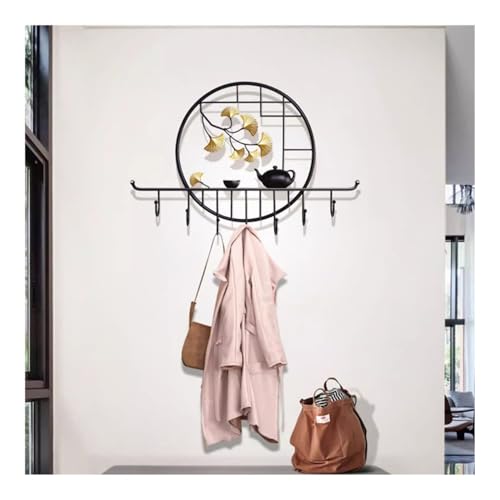 Perchero de pared para entrada solución al desorden de ropa y llaves 7