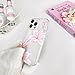 NITITOP Compatible with iPhone 14 Pro Max Case Clear Cute Butterfly Lily Flower Floral Pattern for Women Girls Full Camera Lens Clear Slim Shockproof Protective Phone Cover - Pink