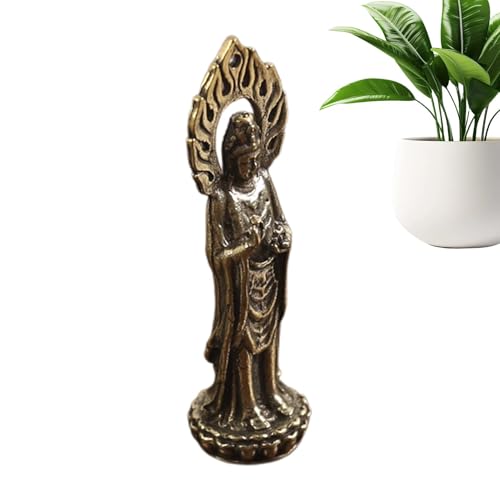 Kuan Yin Estatua Quan Yin - Figura Decorativa de Escritorio - Estatua Budista de Avalokiteshvara de 6,1 cm, Escultura China del, decoración de Figuras para el hogar