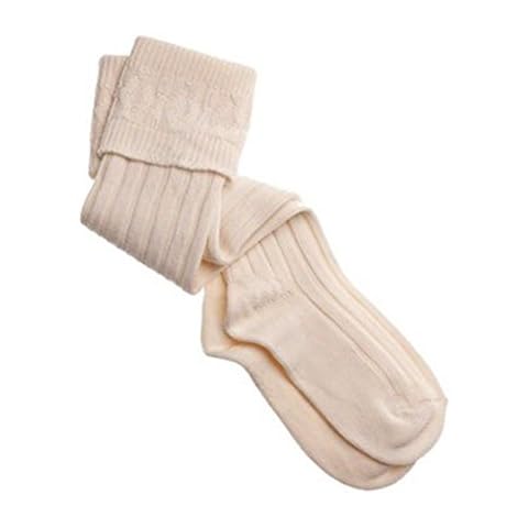 Thistles Shoes Calve Length Budget Kilt Hose Socks in Ecru Cream Cover