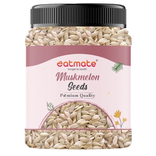 Image of Eatmate Natural Muskmelon Seeds | Kharbooj Magaj | Kharbhuja Beej for Eating | High in Protein, Potassium, Magnesium & Iron | Immunity Booster Superfood | Healthy Snack, Topping and Cooking Use (1 Kg)