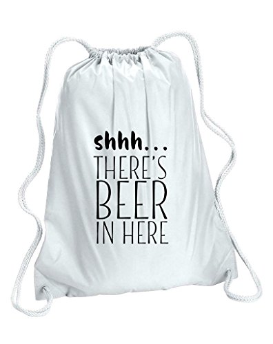 Shhh... ¡Hay cerveza en aquí Cheeky declaración bolsa de deporte, color blanco, tamaño talla única