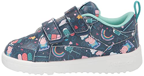 Reebok Low X Peppa Pig Weebok Clasp Sneaker Kids’ Tennis Shoes, Vector Navy/Pixel Mint/White, 5 Us Unisex Toddler #TOP7