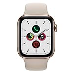 Apple Watch Series 5 Cellular + Gps, 44 mm, Aço Inoxidável Dourado, Pulseira Esportiva Cinza e Fecho Clássico - Mwwh2bz/a 18 41BnOF2LL7L. SS150