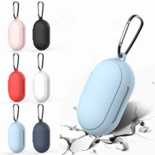Hemobllo Compatible for Samsung Galaxy Buds Plus Earphone Box Silicone Case Protective Compact Earbuds Case for Women Men 2 Pcs (Black+White)