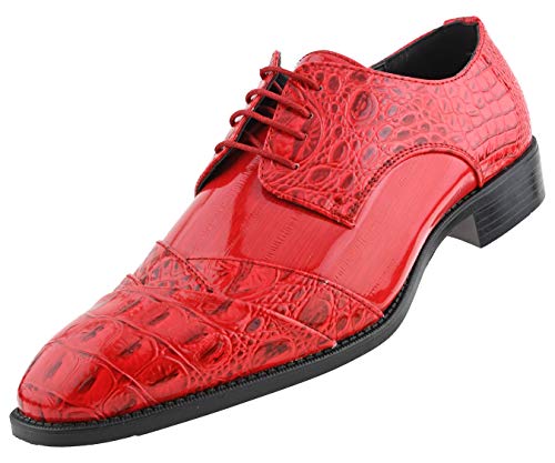 Image of Bolano Bandit Men's Alligator Print Cap-Toe Oxford Dress Shoes