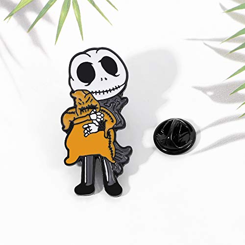Night Before Christmas Pins, Jack Skellington Oggie Boggie Enamel Pin Brooch, Anime Movie Lapel Clip Badges Pins For Backpack Horror Movie Funny Accessories Gifts #TOP1