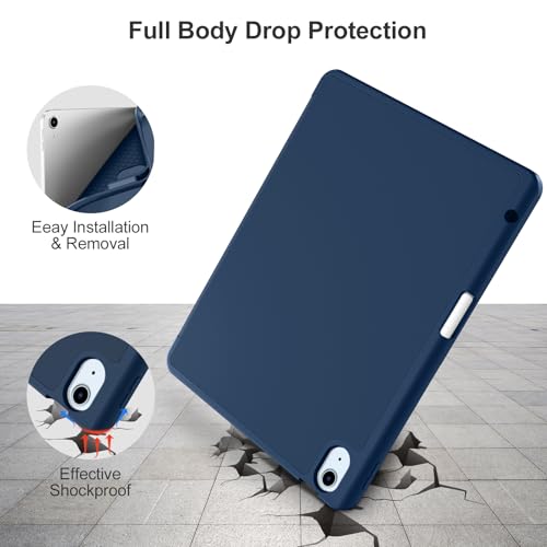 Image of Akkerds for iPad Air 11 Inch Case M4 /M3 /M2, Air 5th /4th Gen 10.9,Navyblue