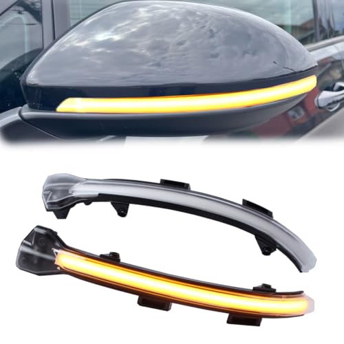 Fouedy Dynamic LED Turn Signal Light Flashing Light Blinker für VW Golf MK7 GTI 7 7.5 R GTD (Crystal Lens)