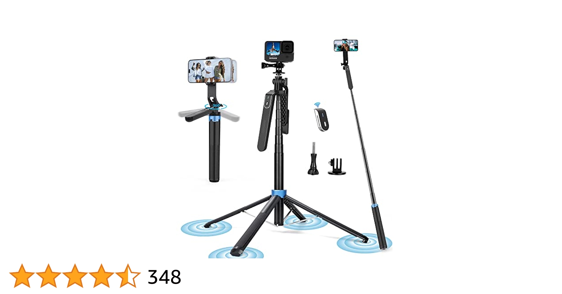 自撮り棒　ボールヘッド付き Amazon | 携帯電話自撮り棒カメラ用ユニバーサルボールヘッド、1