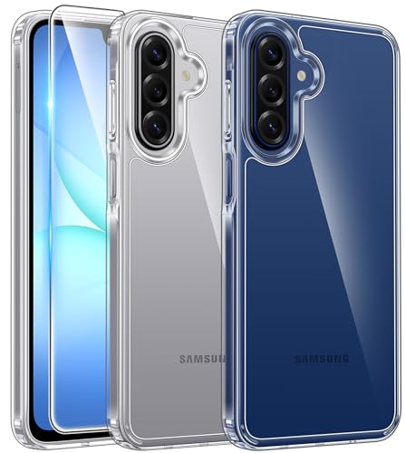 Image of FNTCASE for Samsung Galaxy A17-5G Case: Galaxy A16 5G Clear Case Military Grade Drop Protection Anti Yellowing Cell Phone Cover - Rugged Shockproof Protective Bumper Transparent Cases(Clear)