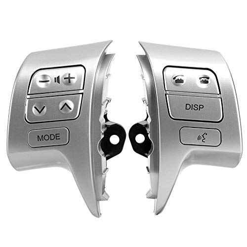 Akozon 1 par de botões de controle de volante de carro botões de volante multifuncionais para Coroll