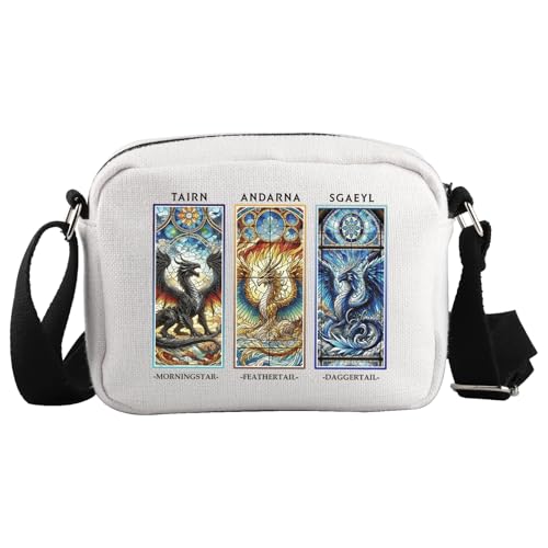 WCGXKO Literature Dragons Crossbody Bag Book Series Fan Merch Dragon Rider Gift