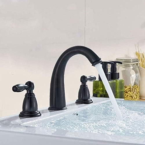 Mélangeur lavabo 3 trous anti-éclaboussures avec réglage chaud et froid fluide