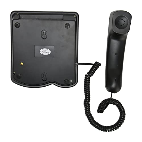Big-Button-Telefon für Senioren, schnurgebundenes Festnetztelefon, extra lauter Rufton, One-Touch- für ältere Menschen mit Alzheimer-Krankheit und Hörbehinderung (Schwarz)