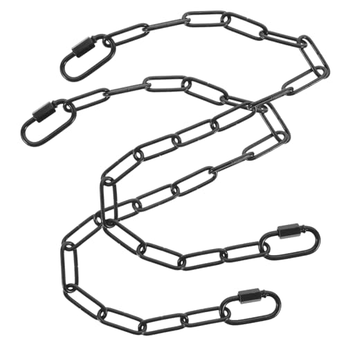 Veemoon 2 piezas Cadena para Colgante de Iluminación de Hierro Negro con Cierre de Seguridad Extensión Ajustable para Lámparas Decorativas Hogar y Comerciales
