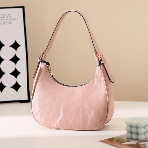Image of CROJUYI Small Crescent Shoulder Bags Purses for Women Retro Classic Clutch Hobo Tote Purse and Handbag Cute Crossbody Bags