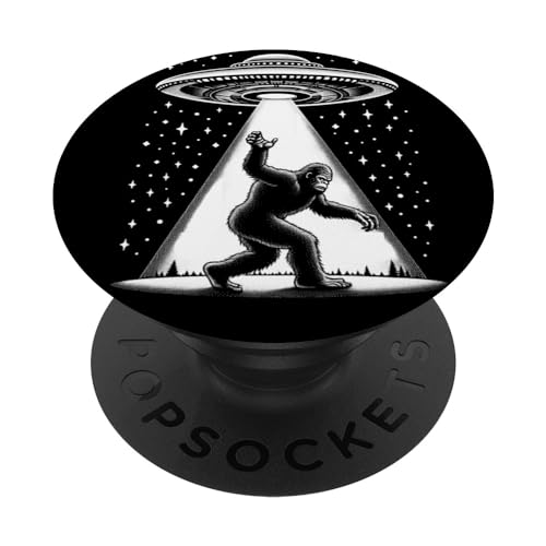 Funny Bigfoot OVNI Abduction Sasquatch Aliens Yeti PopSockets PopGrip Intercambiable