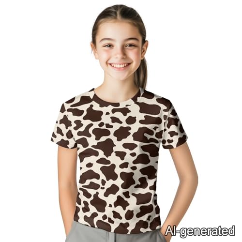Image of Renewold Kids Novelty T-Shirt for Girls Boys Short Sleeve Crewneck Summer Tee Soft Breathable Graphic Shirt for Age 2-16