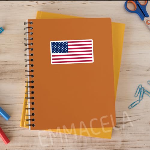 Image of (3PCS) America Flag stickers, USA American Sticker, US Patriotic Waterproof Vinyl Decals For Laptops, Tumblers, Water Bottles, Books, Scrapbooks, Size 3 x 1.7 Inch