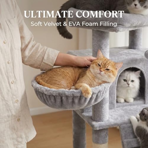 Árbol para gatos alto multi-niveles 71 pulgadas miniatura 5