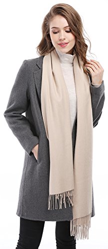 Women Solid Soft Cashmere Feel Shawl Wrap Scarf3