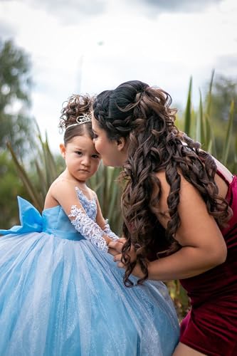 Ball Gown Princess Long Sleeves Pageant Dresses for Kids Tulle Appliques Girls First Communion Gowns2