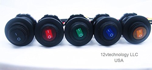 Triple Housing Waterproof Rocker Toggle Switches Spst Marine Socket 12V Led Color Choice # Swy1,R1.G1/Cmb3 #TOP3