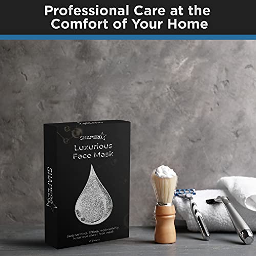 Shape28 Luxurious Face Mask For Men Skin Care Deep Cleansing Hydrating Face Mask Sheet 10 Sheets Minimize Pores Anti Aging Facial Mask #TOP7