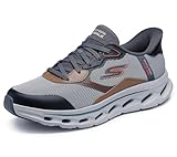 Skechers Men's Hands Free Slip-ins Go Walk Glide-Step 2.0 - Zac Sneaker, Gray, 10