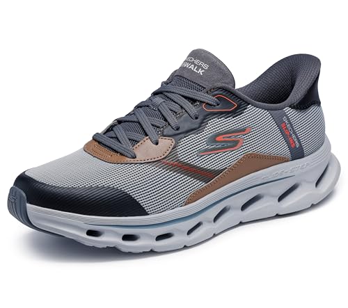 Skechers Men's Hands Free Slip-ins: Go Walk Glide-Step 2.0 Zac Sneaker, Gray, 10.5 X-Wide