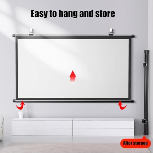 Pantalla manual para proyector HD 72" formato 4:3 miniatura 5