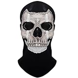 Joukavor Ghost Mask Skull Full Face Mask for Adult Halloween Cosplay (Black)