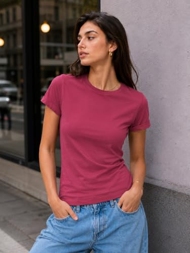 Image of London Hills tops for woman | tshirt for woman | t shirt for womans| tops for women western | western tops for woman's | women t shirt | women tees | gym tshirt for women workout | t shirts Round Neck