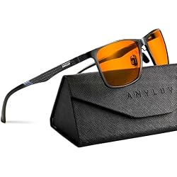 ANYLUV Blue Light Glasses Men, Relieve Eyestrain and Eye Protection, Al-Mg Metal Computer Blue Light Blocking Glasses