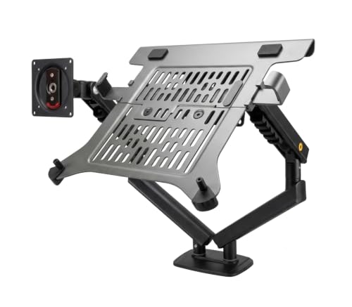 North Bayou NB F160L Amortisörlü 17"-27" Monitör Tutucu ve 10"-17" Laptop Standı 2023 Yeni Tasarım