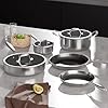 COOKER KING Stainless Steel Cookware Set, 8 Pcs Pots and Pans Set, Hybrid Ceramic Cookware,Non-Stick Frying Pans, Saucepan, Saute Pan & Stock Pot, Non-Toxic, Oven Safe, Induction Compatible #3