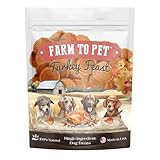 Farm To Pet Turkey Feast Chips Dog Training Treats - Turkey Chips, Single Ingredient, Lean, All Natural, Healthy Treats for Small, Medium, Large Dog Breeds, & Puppies, Made in USA