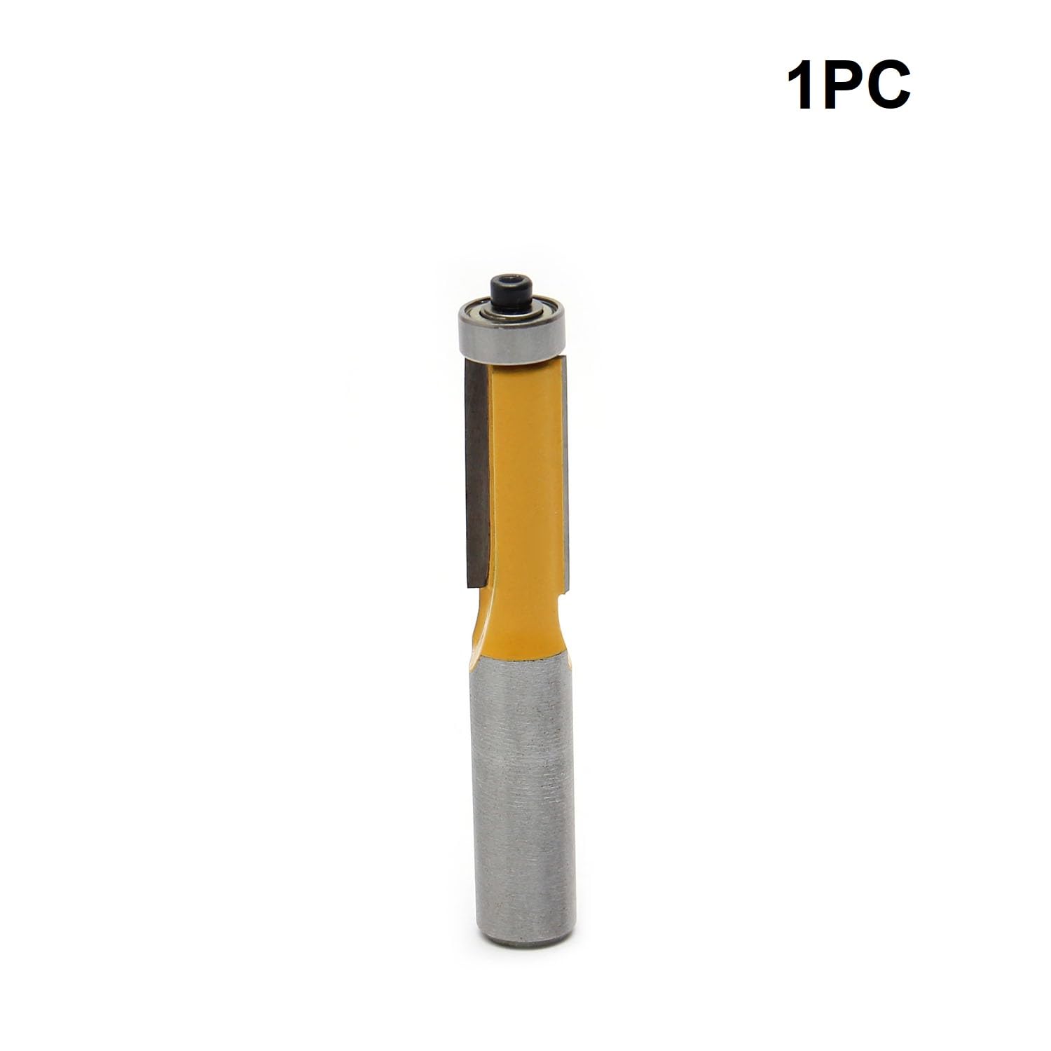 Wenheww Flush Trim Router Bit, 1/2 Inch Shank x 1/2 Inch Cutting Diameter, Premium Carbide Flush Straight Cut Trim Router Bit for Woodworking Milling Cutter Tool, 1Pc Random Color