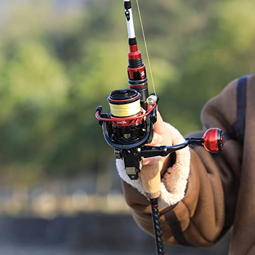 image for Sougayilang Spinning Combo, Medium Heavy Fishing Pole and 2000 Spinnin