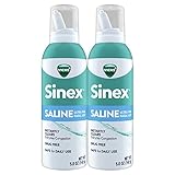 Vicks Sinex, Saline Nasal Spray, Daily Use, Gentle Ultra-Fine Nasal Mist, Drug-Free Everyday Sinus Congestion Relief, Non-Habit Forming, Drug-Free, 5 FL OZ (Pack of 2)