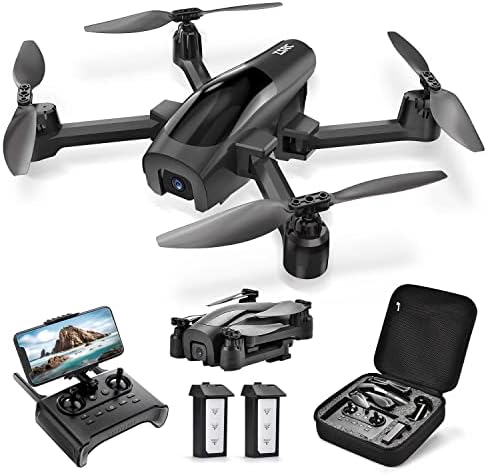 TENSSENX Drone with 1080P Camera, Foldable FPV Drone for Adults and Kids, TSRC A5 RC Quadcopter with 2 Batteries for 40 Mins flight, Voice and Gesture Control, Optical Flow Positioning, Gravity Sensor