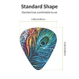 Ensemble de 12 médiators de guitare paon colorés pour guitare acoustique, guitare électrique, contrebasse, ukulélé - Les Beatles, Paul McCartney, John Lennon, RIngo Starr, George Harrison Ensemble de 12 médiators de guitare paon colorés pour guitare acoustique, guitare électrique, contrebasse, ukulélé – Image 4