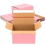 8x5x5 Zipper Shipping Boxes with Tear Strip 30 Pack, Self-Sealing Shipping Boxes for Packaging Small Business, Pink Corrugated Mailing Boxes with Adhesive Strip
