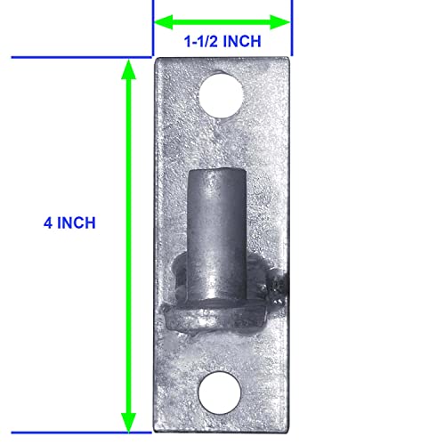 Wall Mount Flat Back Chain Link Fence Gate Hinge - 5/8 Hinge Pin  1 Pack #TOP1