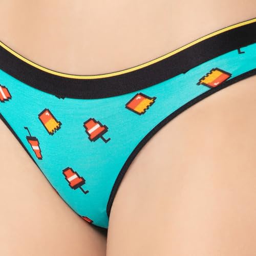 Image of Bummer Women's Printed Micro Modal Bikinis Panties | Soft & Breathable Underwear |Combo Pack of 2