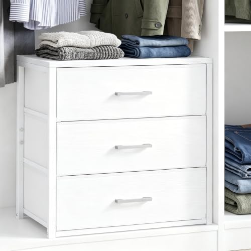 Image of Fixwal Closet Drawers for Clothes, 1 Pack, 3 Drawers Dresser, 21.2 inch Wide