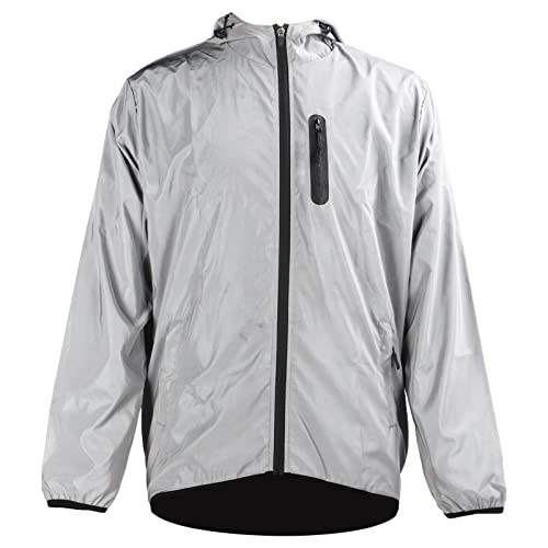 Jaqueta Com Capuz para Ciclismo, Resistente à água, Confortável, Casaco Reflexivo Completo, Design H